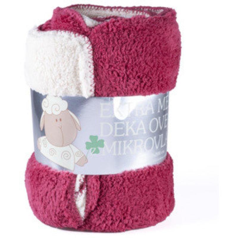 Deka Ovečka tmavě růžová 150x200