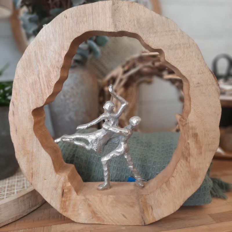 Dekorace mango dřevo Taneční pár