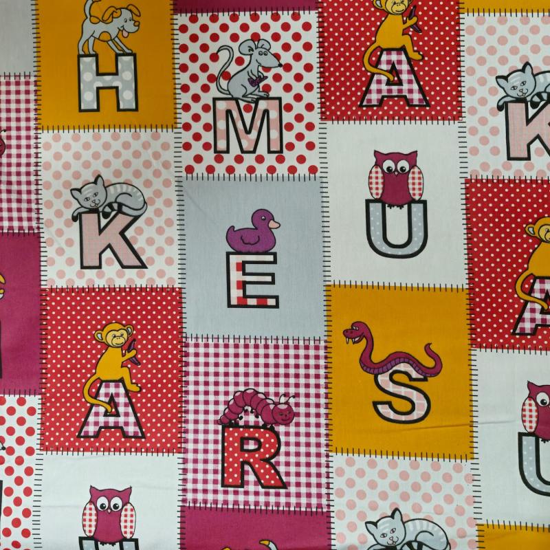 Dekorační látka Abeceda