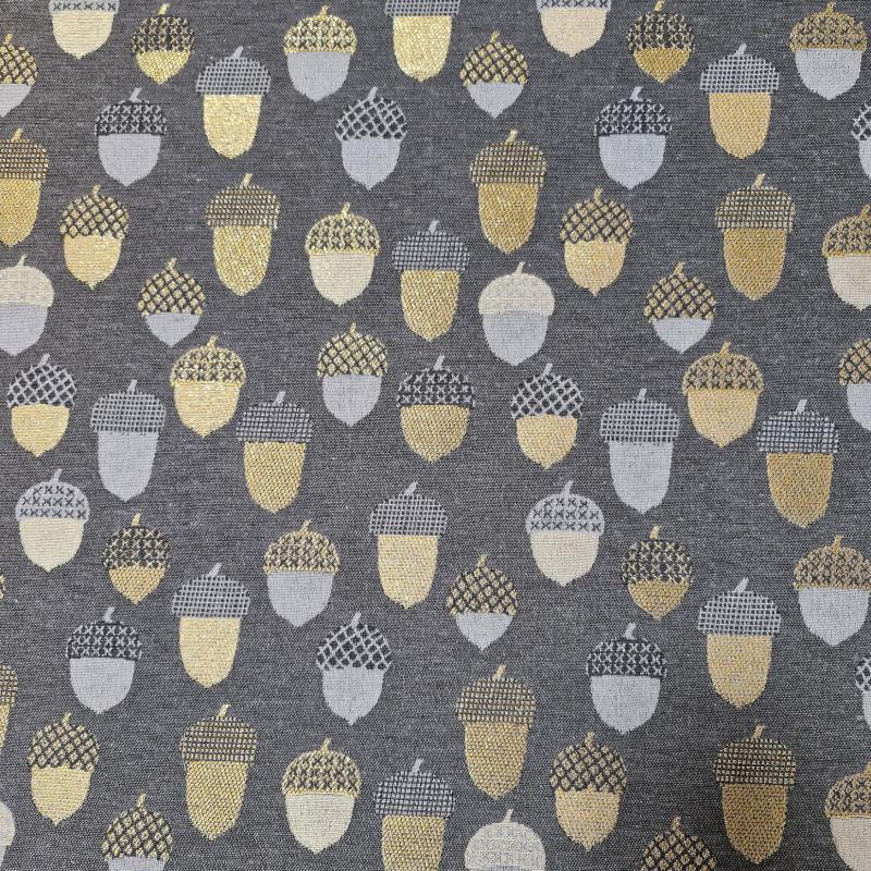 Dekorační látka Šedé žaludy