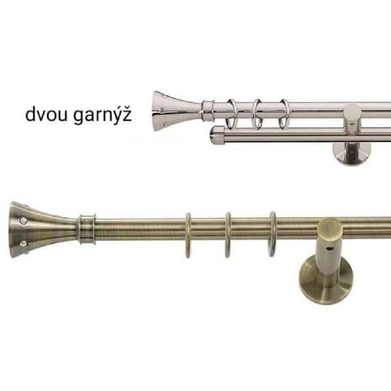 Kovová dvougarnýž Ø19 s oboustrannou koncovkou CARTER. 