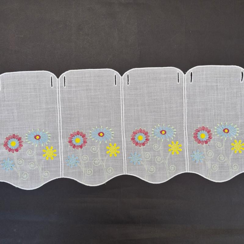 Folklórní vitrážová záclona 61162