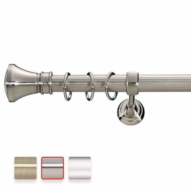 Kovová dvougarnýž Ø25 s oboustrannou koncovkou LUXOR. 