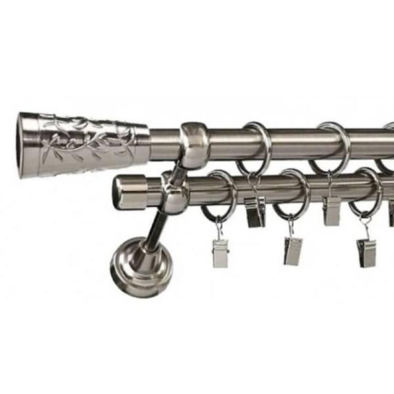 Kovová dvougarnýž Ø19 s oboustrannou koncovkou SEVILLA. 