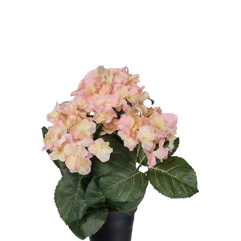 Umělá květina Hortenzie oranžová 30cm