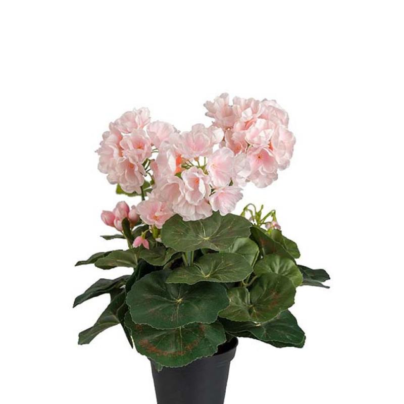 Umělá květina Muškát růžový v květináči 35cm