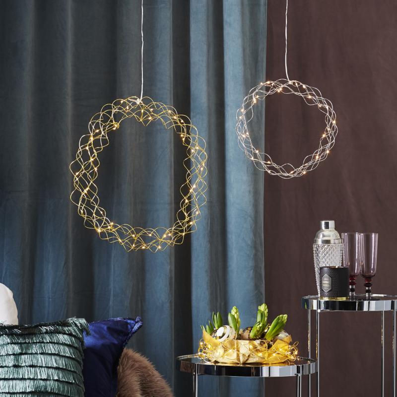 Závěsný svítící věnec CURLY 30 LED Ø 30cm