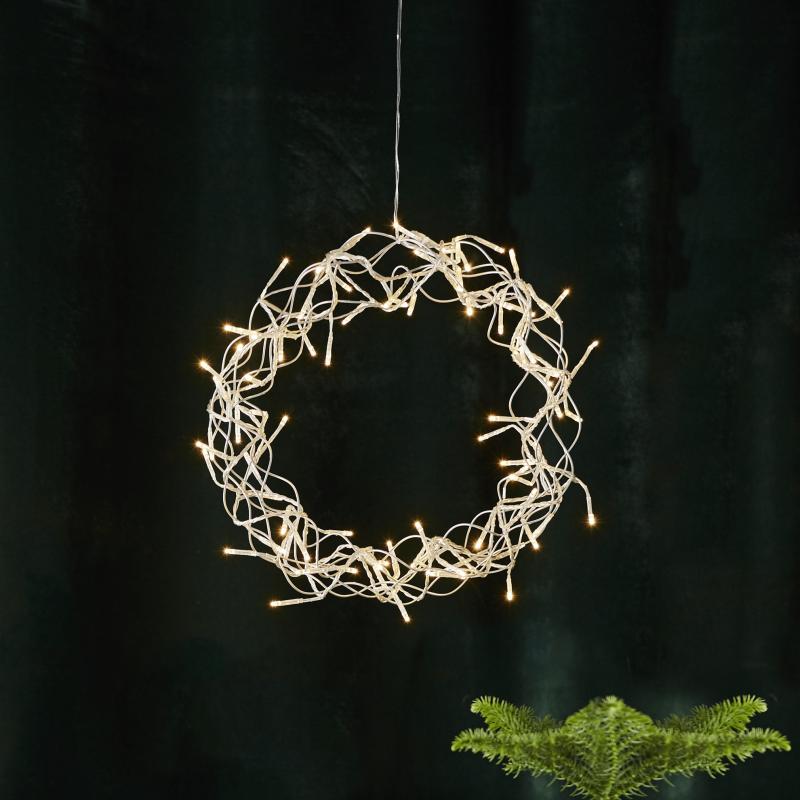 Závěsný svítící věněc CURLY WREATH 30cm